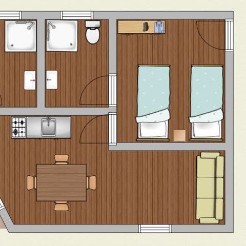 Chalet 6 persons - Chalet | Classic XL | 2 Bedrooms | 4/6 Pers.