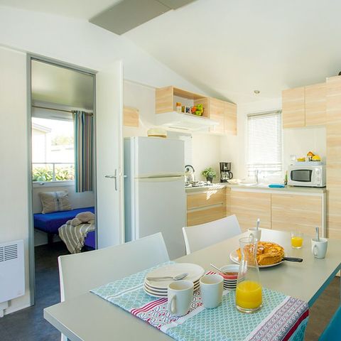 Mobile home 6 persons - Mobil-home | Classic XL | 2 Bedrooms | 4/6 Pers. | Uncovered elevated terrace | Air-conditioning.