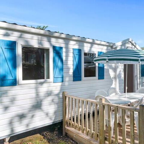 Mobile home 8 persons - Mobil-home | Classic | 3 Bedrooms | 6/8 Pers. | Non-covered raised terrace | 2 bathrooms | Air conditioning