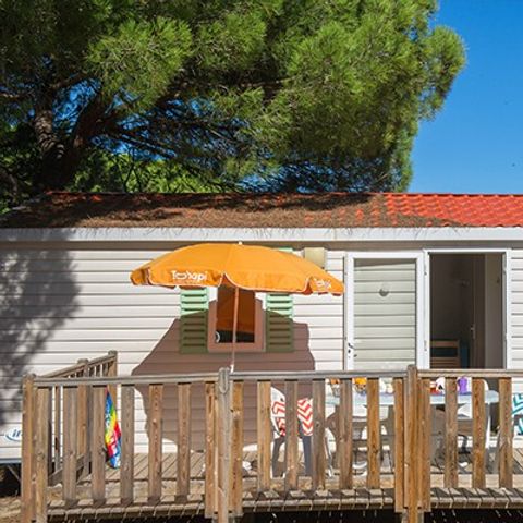 MOBILE HOME 8 people - Classic | 3 Bedrooms | 6/8 Pers. | Uncovered elevated terrace | Air-conditioning.