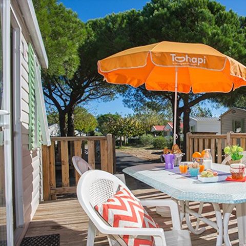 MOBILE HOME 8 people - Classic | 3 Bedrooms | 6/8 Pers. | Uncovered elevated terrace | Air-conditioning.