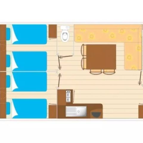 Mobile home 6 persons - 4 Rooms 6 People + TV
