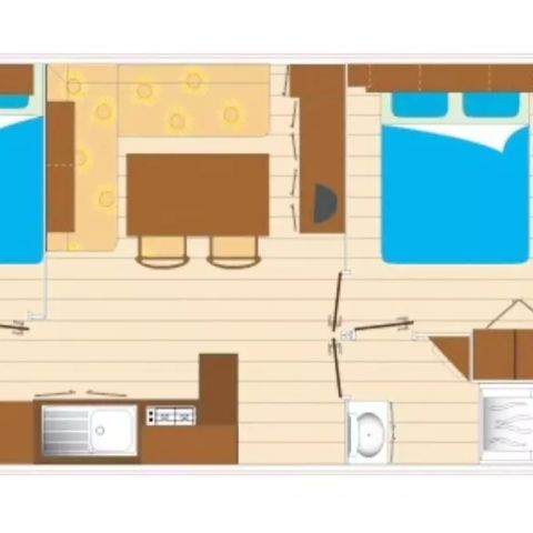 Mobile home 6 persons - 3 Rooms for 6 People + TV