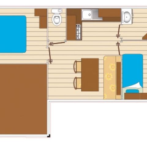 MOBILE HOME 6 people - Evasion 2 bedrooms 28m² (28m²)