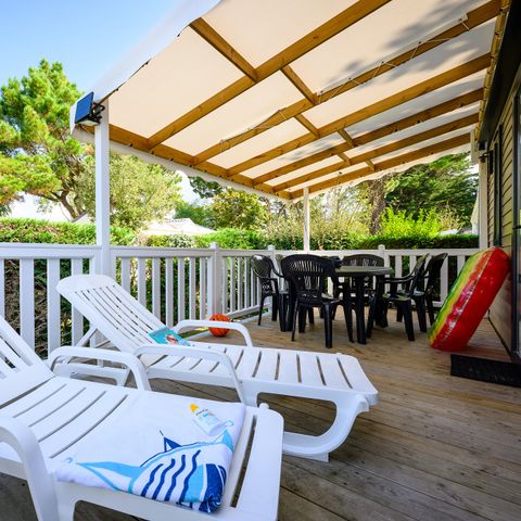 Mobile home 6 persons - COTTAGE CONFORT 3 bdrm. 6 pers. - 35m2 - covered terrace