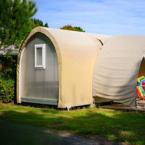 Canvas and wooden tent 4 persons - TENTE COCO SWEET 2 bd. 4 pers - 16m2 - canvas awning