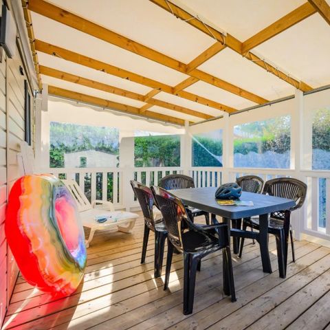 Mobile home 4 persons - PRESTIGE + AIR CONDITIONING 2-bedroom flat – 34m² – covered terrace