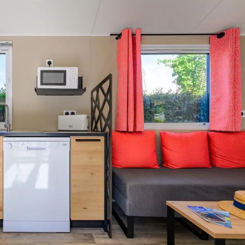 Mobile home 4 persons - PRESTIGE + AIR CONDITIONING 2-bedroom flat – 34m² – covered terrace