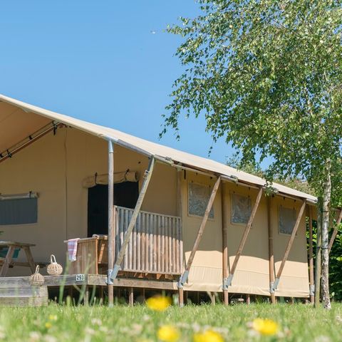 Canvas and wooden tent 6 persons - Woody lodge 2 bedrooms without sanitary facilities