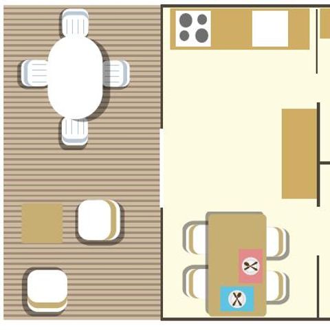 CANVAS AND WOOD TENT 6 people - Woody Lodge, Air-conditioned - 2 bedrooms