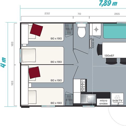 MOBILE HOME 6 people