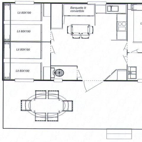 Mobile home 7 persons - 3 bedrooms CAMPING