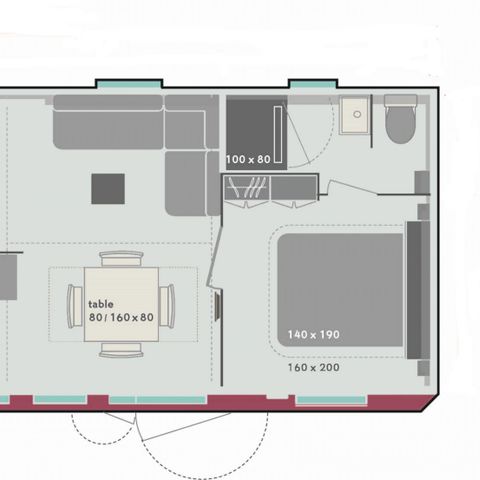 Mobile home 6 persons - Cottage Casablanca 6 pers 3 Ch 2 Sdb ****