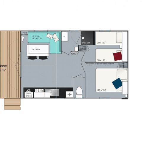Mobile home 4 persons - Cottage Bangkok 4 pers 2 Ch 1 Sdb ***
