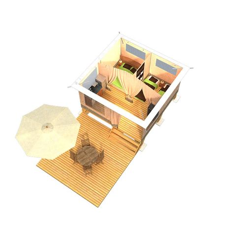 Glamping tent 4 persons - Nutmeg, without sanitary facilities