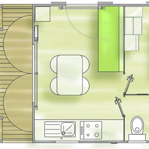 MOBILE HOME 2 people - Mobile-home Eco 1bed 2 persons