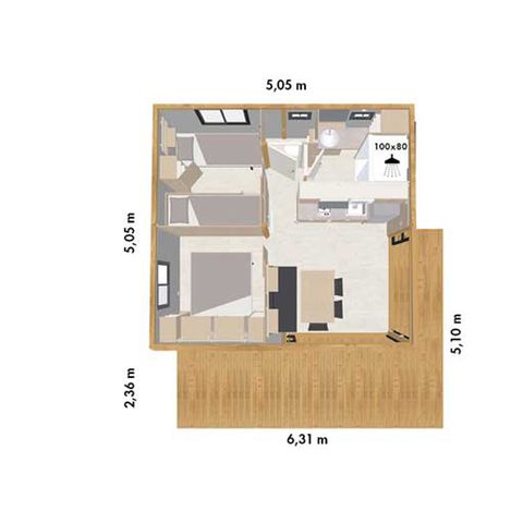 Chalet 5 persons - Chalet Prestige 2 bedrooms 5 people
