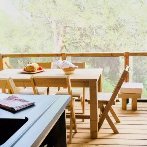 Canvas and wooden tent 5 persons - Lodge Premium Tent 3 Rooms 5 People