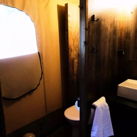 Canvas and wooden tent 5 persons - Lodge Premium Tent 3 Rooms 5 People