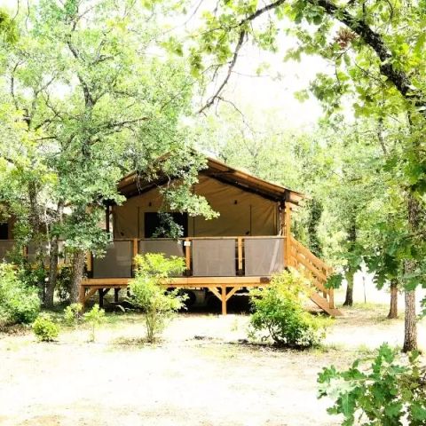 Canvas and wooden tent 5 persons - Lodge Premium Tent 3 Rooms 5 People