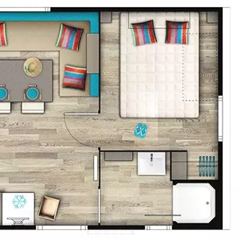 Mobile home 6 persons - Mobile Home Comfort Plus 4 Rooms 6 Persons + TV
