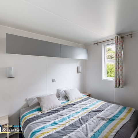 MOBILE HOME 2 people - Comfort mobile home 18.60 m² (1 bedroom) + semi-covered wooden terrace