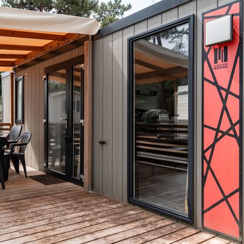 MOBILE HOME 6 people - Premium mobile home 33m² (3 bedrooms) + Dishwasher + 160cm bed + 15m² semi-covered terrace