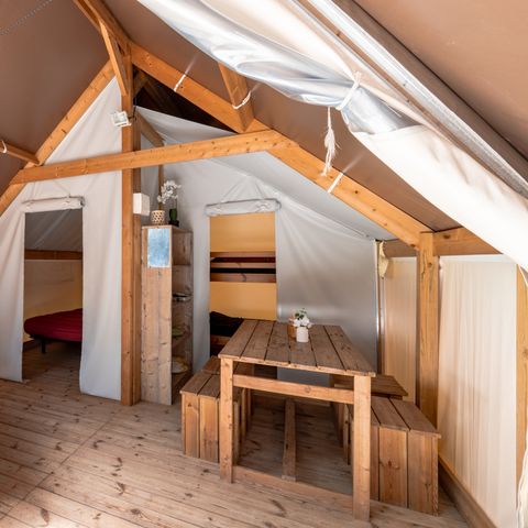 Lodge 4 persons - Écolodge Confort 17m² tent (2 bedrooms) - without sanitary facilities