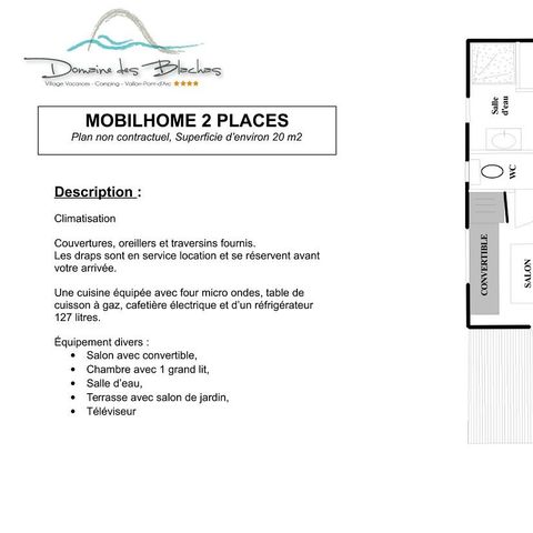 Mobile home 2 persons - TERRACE AIR CONDITIONING TV