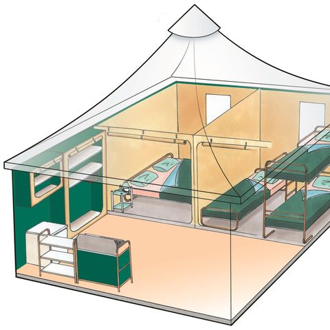 CANVAS BUNGALOW 5 people - Bungalow Toilé Confort 25 m² 2 bedrooms + terrace 15m² 5 pers