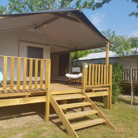 CANVAS AND WOOD TENT 5 people - Lodge Confort 25m² 2 bedrooms + terrace 12m² 4/5 pers