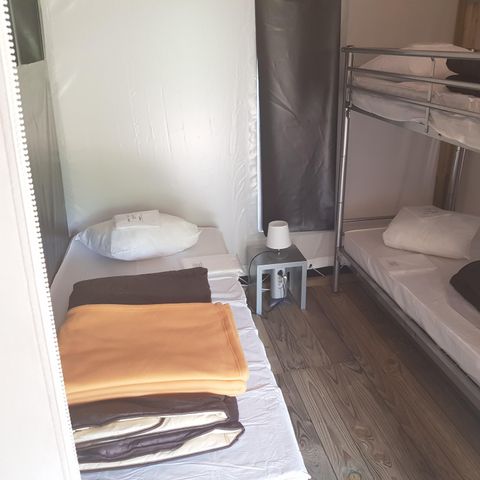CANVAS AND WOOD TENT 5 people - Lodge Confort 25m² 2 bedrooms + terrace 12m² 4/5 pers