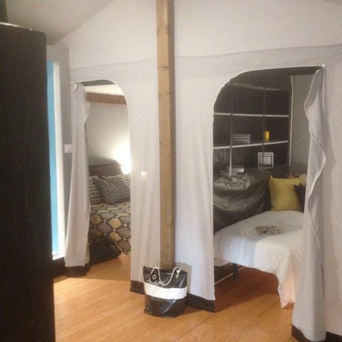 CANVAS AND WOOD TENT 5 people - Lodge Confort 25m² 2 bedrooms + terrace 12m² 4/5 pers