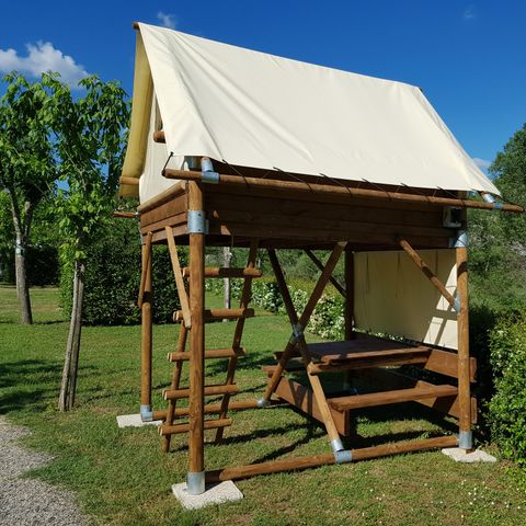 CANVAS AND WOOD TENT 2 people - Bivouac Comfort Tent 6m² 1 bedroom 1/2 pers