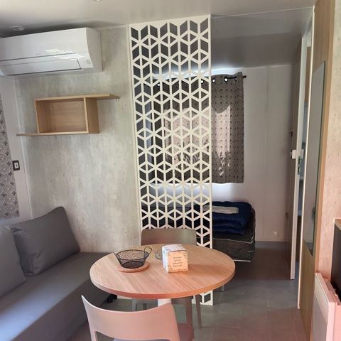 MOBILE HOME 2 people - Mobile home Premium 21m² 1 bedroom + terrace 12m² semi-covered (9m²) - TV + Air conditioning 2 pers