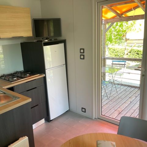 MOBILE HOME 2 people - Mobile home Premium 21m² 1 bedroom + terrace 12m² semi-covered (9m²) - TV + Air conditioning 2 pers