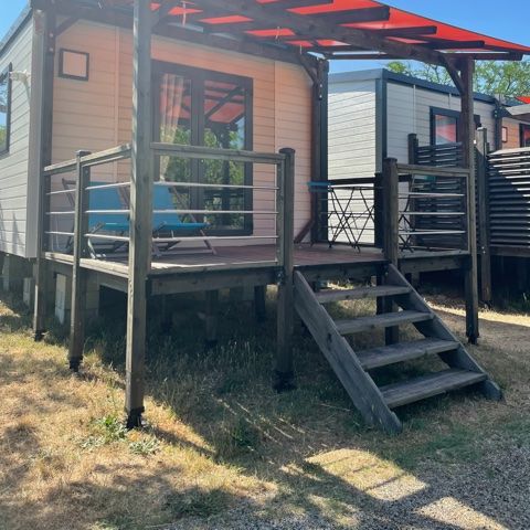 MOBILE HOME 2 people - Mobile home Premium 21m² 1 bedroom + terrace 12m² semi-covered (9m²) - TV + Air conditioning 2 pers