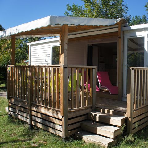 MOBILE HOME 4 people - Mobile home Premium 32m² 2 bedrooms + 2 bathrooms + covered terrace 9m² + TV + Air conditioning 4 pers