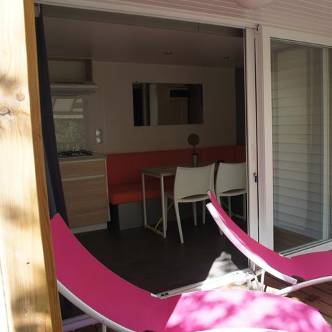 MOBILE HOME 4 people - Mobile home Premium 32m² 2 bedrooms + 2 bathrooms + covered terrace 9m² + TV + Air conditioning 4 pers