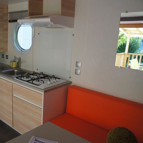 MOBILE HOME 4 people - Mobile home Premium 32m² 2 bedrooms + 2 bathrooms + covered terrace 9m² + TV + Air conditioning 4 pers