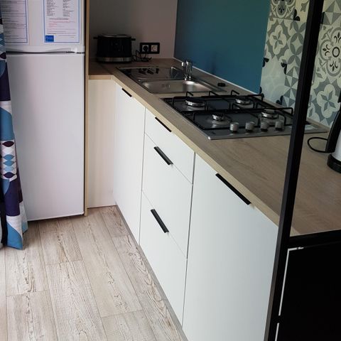 MOBILE HOME 7 people - Mobile home Luxe 32m² 3 bedrooms + terrace 12m² semi-covered (9m²) + TV + Air conditioning 6/7 pers