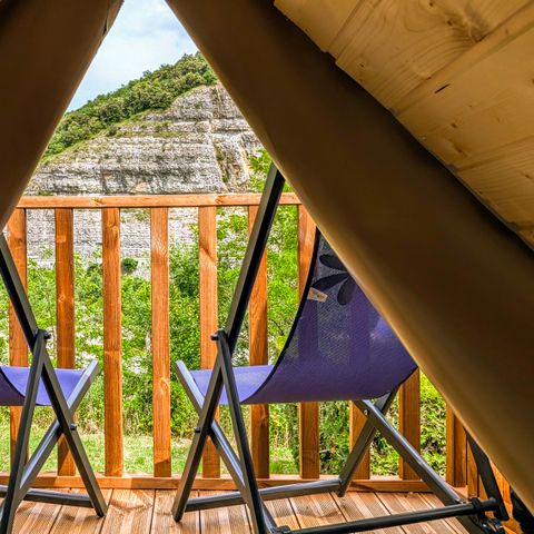 UNUSUAL ACCOMMODATION 2 people - Bivouac+ tent 6m² 1 bedroom terrace and fridge 2 people