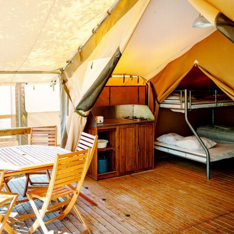 Canvas and wooden tent 5 persons - Tent Lodge Victoria 2ch