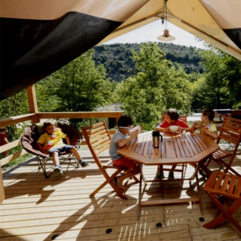 Canvas and wooden tent 5 persons - Tent Lodge Victoria 2ch