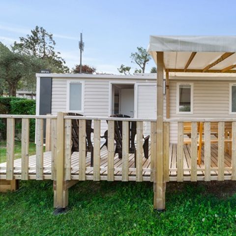 Mobile home 4 persons - Mobile-home | Comfort | 2 Bedrooms | 4 Pers. | Raised terrace | Air-con.