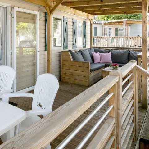 Mobile home 6 persons - Mobil-home | Premium | 3 Bedrooms | 6 Pers. | Terrace Lounge | Air-con.