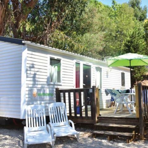 Mobile home 6 persons - Mobil-home | Classic XL | 3 Bedrooms | 6 Pers. | Terrace with roof overhang, not covered | Air conditioning.