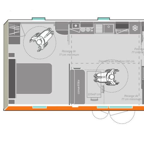 MOBILE HOME 6 people - Evasion for 6 people 2 bedrooms PMR 30m² - French Riviera