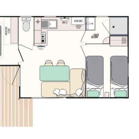MOBILE HOME 7 people - Mobil-home Evasion+ 7 people 2 bedrooms 28m² - mobile home