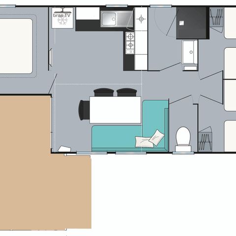 MOBILE HOME 6 people - Mobil-home Loisir+ 6 people 3 bedrooms 30m² - mobile home for 6 people